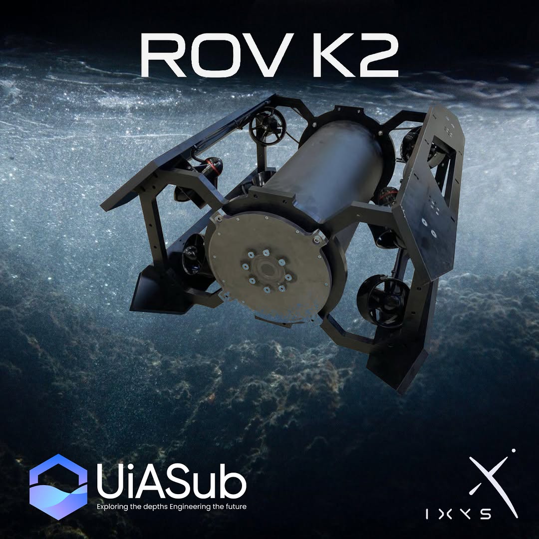 K2 ROV-render med 8 vektoriserte thrustere og avansert undervannssystem